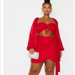 Prettylittlething Ruched Cut out Dress